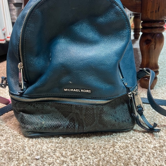 Michael Kors Handbags - Michael Kors Blue and Gray Backpack